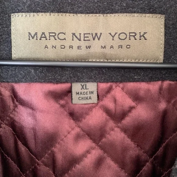 Andrew Marc Charcoal Wool Blend Bib Overcoat - Picture 8 of 10